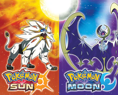 sun & moon Pokemon Game Cover